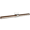 Tie Stix Adjustable Wall/Vanity 24VDC Static White & Warm Dim, Wood Walnut, 4SQ, Chrome - Click to Enlarge