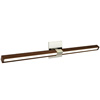 Tie Stix Adjustable Wall/Vanity 24VDC Static White & Warm Dim, Wood Walnut, 4SQ, Satin Nickel - Click to Enlarge