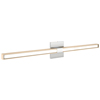 Tie Stix 2-Light Wall/Vanity Vertical Or Horizontal Mounting 24VDC, Static White & Warm Dim<br />, Wood Maple, Chrome, 4SQ - Click to Enlarge