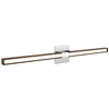 Tie Stix 2-Light Wall/Vanity Vertical Or Horizontal Mounting 24VDC, Static White & Warm Dim<br />, Wood Walnut, Chrome, 4SQ - Click to Enlarge