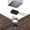 Vanishing Point 2" Flush Canopy for Millwork Ceiling,<br />with ELV power supply in J-Box - Click to Enlarge