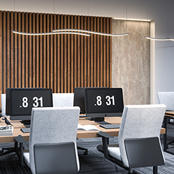 Zipp Wave LED Suspension Downlight with Remote Power