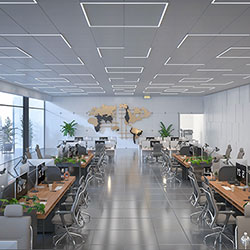 Cirrus T-Bar Geo Form System With Lit Corners 24VDC - Remote Power