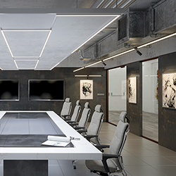 Cirrus T-Bar Geo Form System With Lit Corners 24VDC - Remote Power