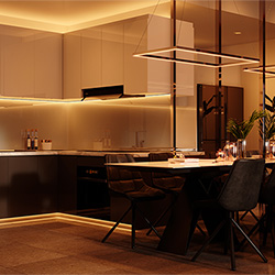 Cirrus MIYO Rectangle Lit Corners LED Suspension with Power, 2000K