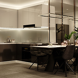 Cirrus MIYO Rectangle Lit Corners LED Suspension with Power, 4000K