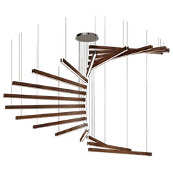 Glide Wood Pinwheel MIYO With Remote Power, Design Your Own Static White, Warm Dim & Dynamic/Tunable White