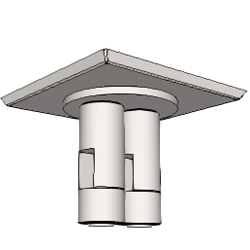 Monorail 2 Square Dual Power Feed Canopy