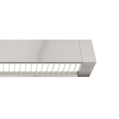 Cirrus T-Bar Geo Form System With Lit Corners 24VDC - Remote Power - Diffused White Lens - White Louver