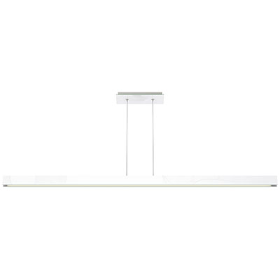 Glide Glass Linear Suspension Up And Down Light<br />Center Feed With Power, Mirrored Glass