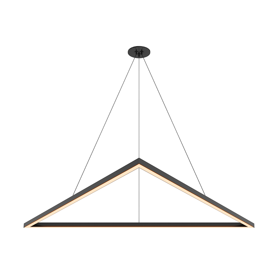 PureEdge Lighting - Cirrus MIYO Triangle With Lit Corners 24VDC LED  Suspension Tunable White Remote Power