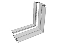 TruLine 1.6A Inside Corner Channel Connector