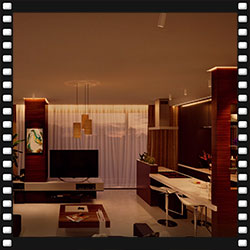 Warm Dim Living Room