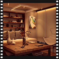 Warm Dim Living Room