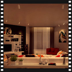 Warm Dim Living Room