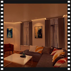 Warm Dim Living Room