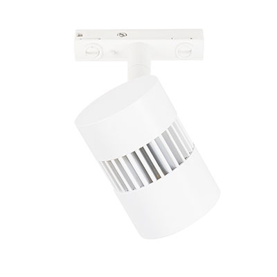 Radiant Medium Track Head 24VDC Integrated LED, Static White & Warm Dim Technology, White Powdered Paint - Click to Enlarge