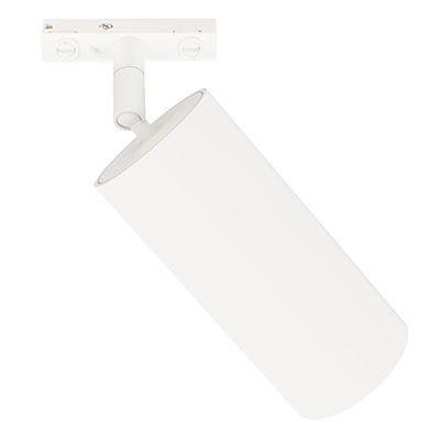 Tubo Large 24VDC Track Head With Integrated LED,<br />Static White & Warm Dim Technology, White Coated Paint - Click to Enlarge