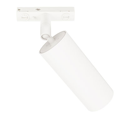 Tubo Small Track Head 24VDC Integrated LED,<br />Static White & Warm Dim Technology, White Powdered Paint